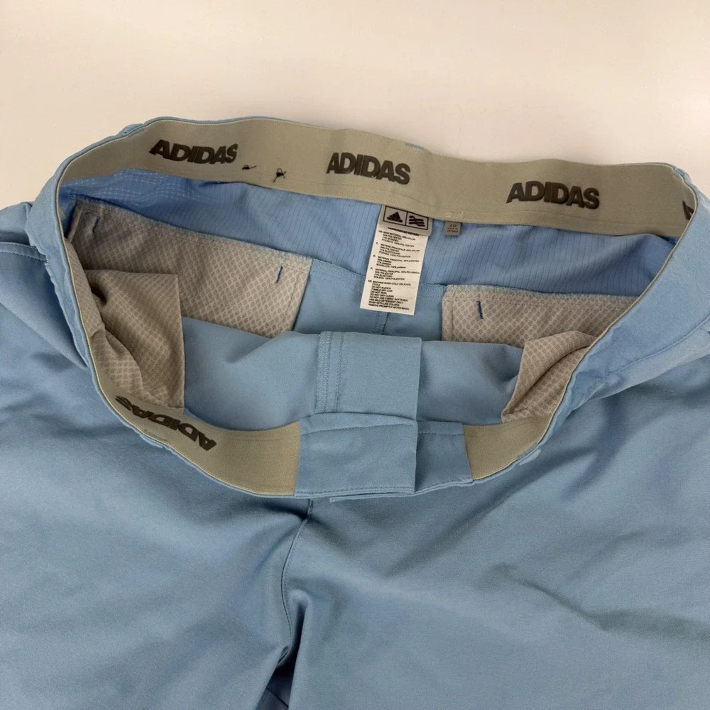 Adidas Golf Shorts Mens 40 Blue Performance Stretch‎ Flat Front Activewear